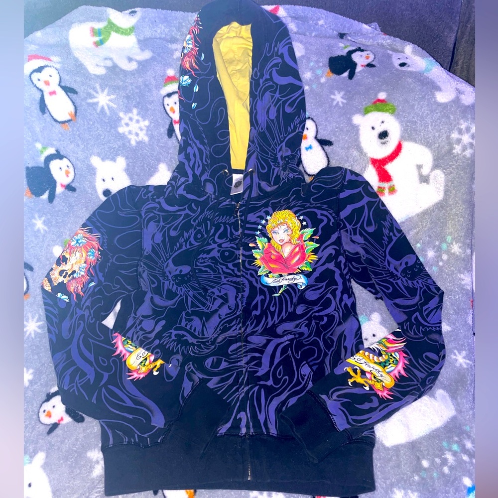 Ed Hardy Zip up hoodie